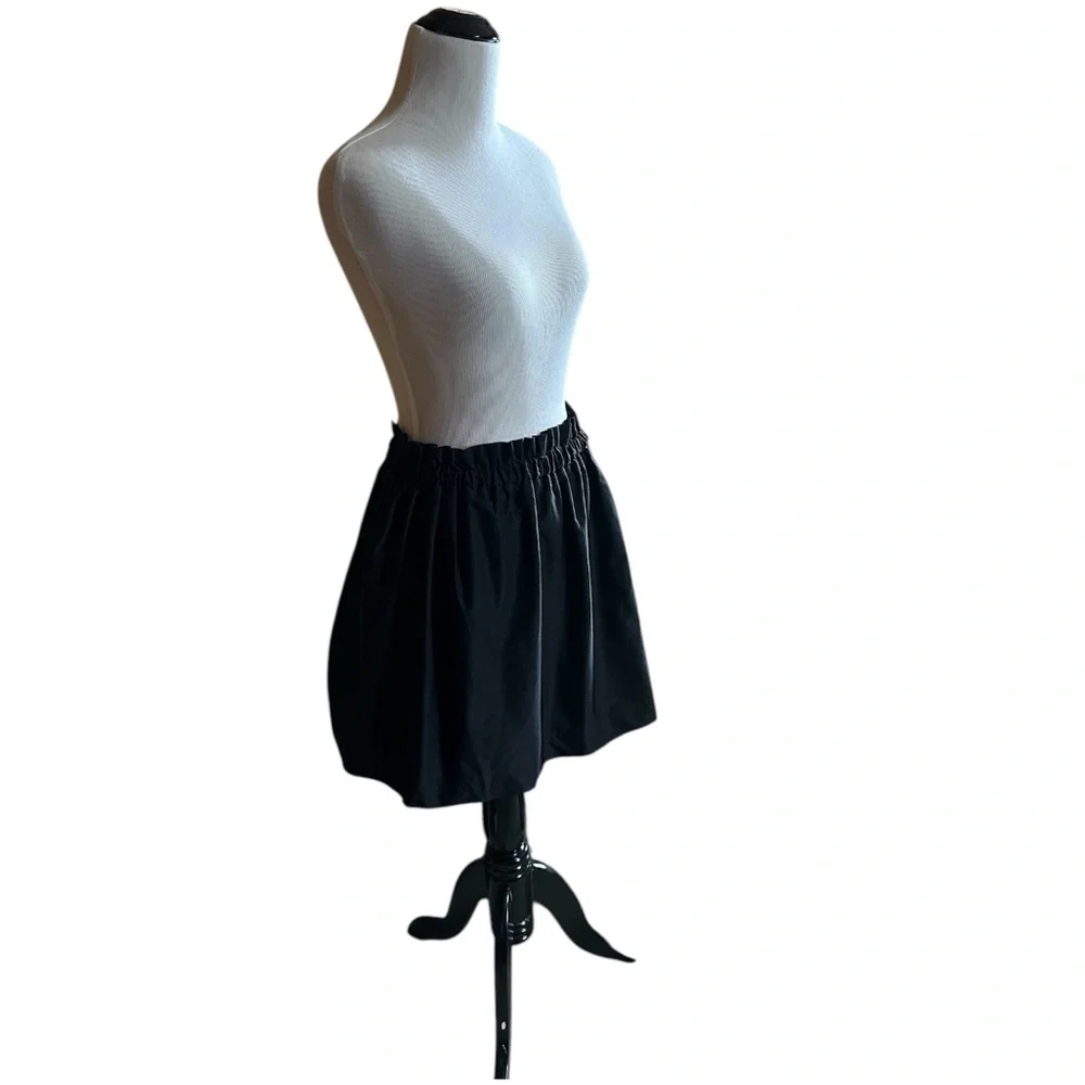 Zara Pull Up Skirt | Black | | Gathered Cinched Waist Band | Size XS - Picture 3 of 12